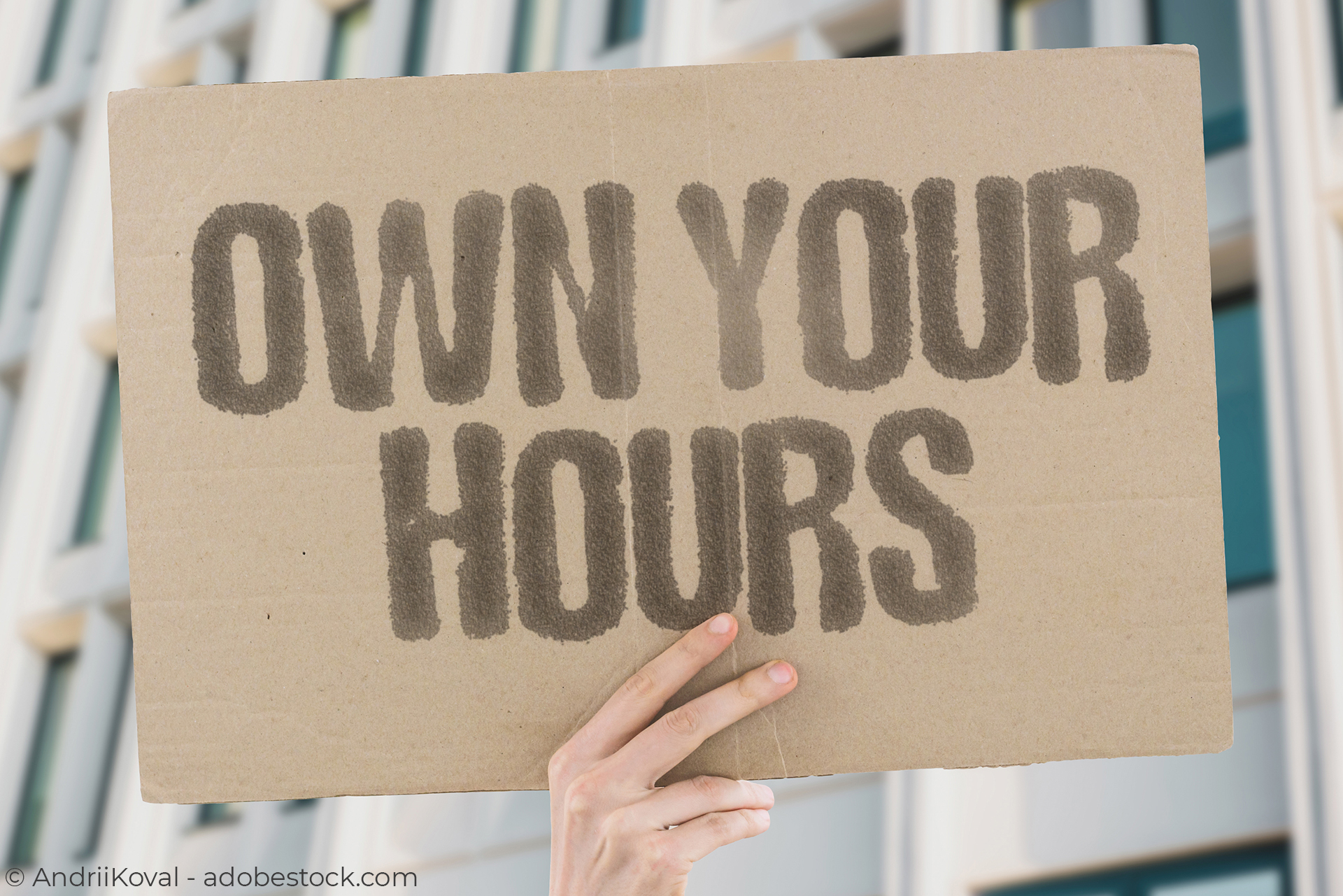 Plakat mit Text: "own your ours"